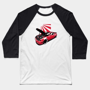 Red R34 GTR Engine Baseball T-Shirt